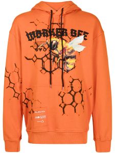 Mauna Kea hoodie Workers Bee imprimé - Orange