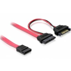 DeLOCK SATA cable, 0.5m SATA-kabel 0,5 m Rood