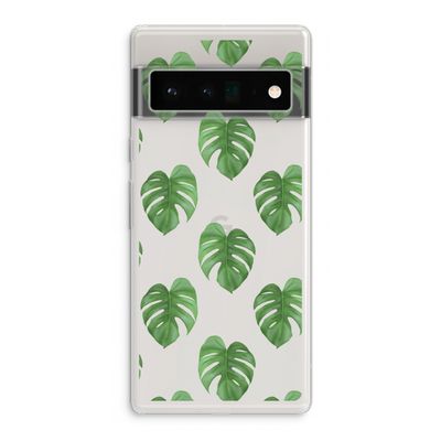 Monstera leaves: Google Pixel 6 Pro Transparant Hoesje