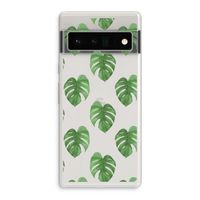Monstera leaves: Google Pixel 6 Pro Transparant Hoesje