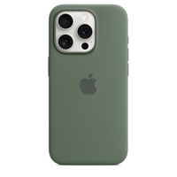 Apple Silicone MagSafe Case iPhone 15 Pro Cypress