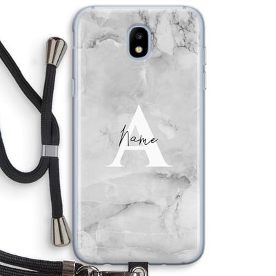 Ivory Marble: Samsung Galaxy J5 (2017) Transparant Hoesje met koord