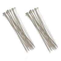 200x kabelbinders tie-wraps wit 3,6 x 200 mm   -