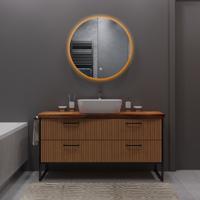 Badkamerspiegel met LED Verlichting en Verwarming 60cm - Afimera Luna - Randloos - Wandspiegel Rond - Touch Bediening - Dimbaar - Aanpasbare Lichtkleur