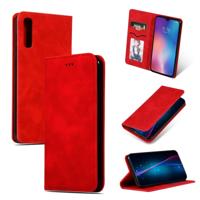 Retro huid voelen Business magnetische horizontale Flip lederen case voor Xiaomi 9 SE (rood)