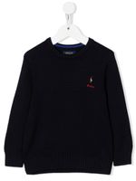 POLO RALPH LAUREN KIDS pull en maille à logo brodé - Bleu