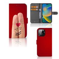 iPhone 14 Pro Max | Wallet Case | met Pasjes | Liefde - Origineel Romantisch Cadeau