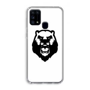 Angry Bear (white): Samsung Galaxy M31 Transparant Hoesje