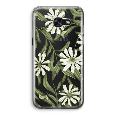 Wit bloemenpatroon: Samsung Galaxy A5 (2017) Transparant Hoesje