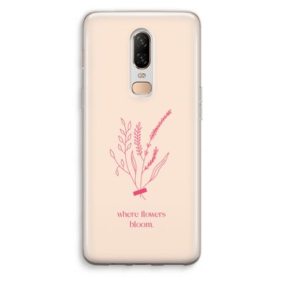Where flowers bloom: OnePlus 6 Transparant Hoesje