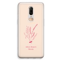 Where flowers bloom: OnePlus 6 Transparant Hoesje