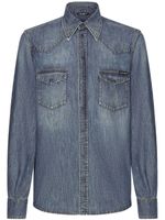 Dolce & Gabbana point-collar denim shirt - Bleu