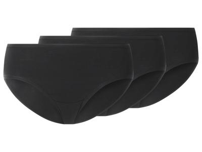 esmara Set van 3 dames hipsters (Zwart, S (36-38))