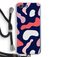 Memphis Shapes Pink: Honor 10 Transparant Hoesje met koord