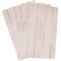 4x Placemats beige hout print 44 cm