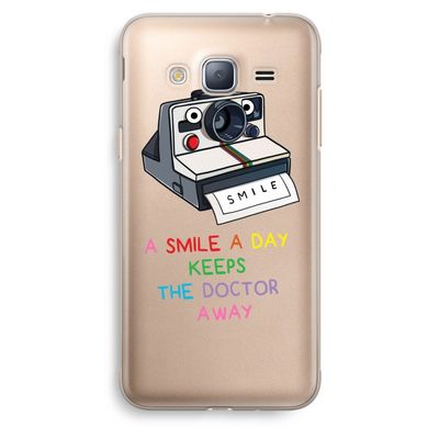 Smile: Samsung Galaxy J3 (2016) Transparant Hoesje
