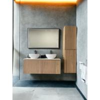 Badmeubel Casajoy Bold Topblad Wit Onderkast 120 cm Met Strepen Eiken Casajoy