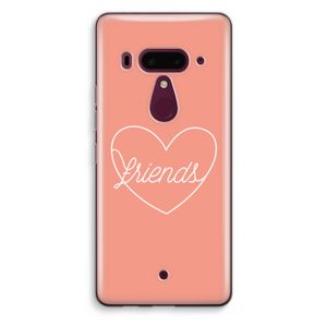 Friends heart: HTC U12+ Transparant Hoesje