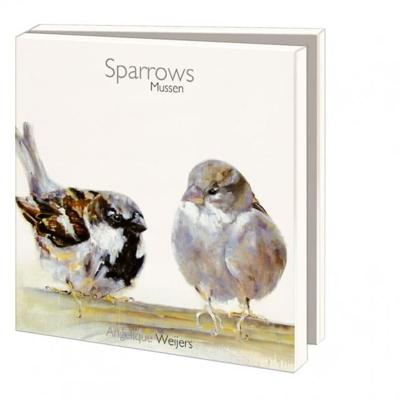 Kaartenmapje Sparrows, Angelique Weijers 10 Stuks met Enveloppen