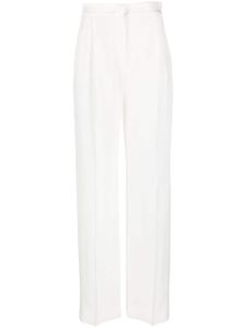 Alberta Ferretti pantalon de tailleur à coupe droite - Blanc