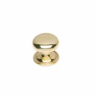 Meubelknop padd. ø 30 mm achterplaat mess. ge