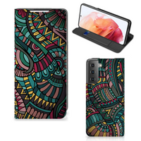 Samsung Galaxy S21 Hoesje met Magneet Aztec