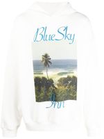 BLUE SKY INN hoodie en coton à imprimé graphique - Blanc