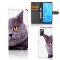 OPPO A72 | OPPO A52 | Telefoonhoesje | Met pasjeshouder | Kat