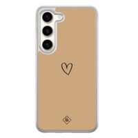 Samsung Galaxy S23 hybride hoesje - Hart bruin