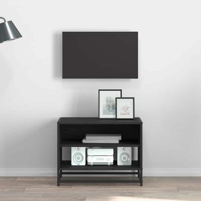 TV-kast Zwart eiken 61 x 40 x 46 cm Bewerkt hout