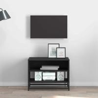 TV-kast Zwart eiken 61 x 40 x 46 cm Bewerkt hout