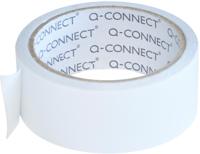 Q-CONNECT vinyl tape, dubbelzijdig, 38 mm x 10 m, 90 micron, transparant