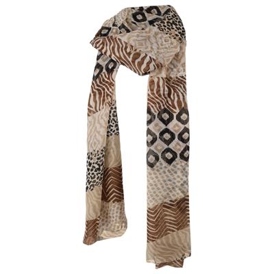 Sarlini Langwerpige Sjaal Multi Neutrals Beige