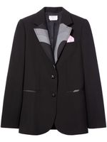 PUCCI blazer boutonné à fleurs - Noir