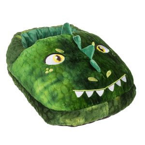 Out of the Blue - voetenwarmer groot slof dinosaurus - one size - 30 x 27 cm - dierensloffen