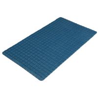 Urban Living Badkamer/douche anti slip mat - rubber - voor op de vloer - donkerblauw - 39 x 69 cm   -