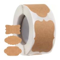 Ruhhy labelstickers - lichtbruin - 300 stuks - cadeaulabels - cadeau etiketten Ruhhy labelstickers - lichtbruin - 300 stuks - cadeaulabels - cadeau etiketten