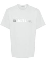 Helmut Lang t-shirt en coton à détails métallisés - Bleu