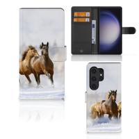 Samsung Galaxy S24 Ultra | Telefoonhoesje | Met pasjeshouder | Paarden