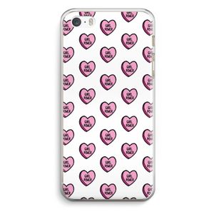 GIRL POWER: iPhone 5 / 5S / SE Transparant Hoesje