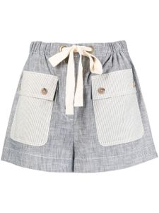 Ulla Johnson short à taille à lien de resserrage - Bleu