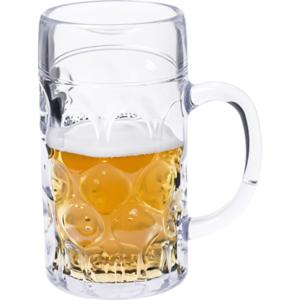 Bierpul/bierglas - transparant - onbreekbaar kunststof - 500 ml