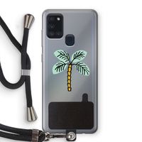 Palmboom: Samsung Galaxy A21s Transparant Hoesje met koord