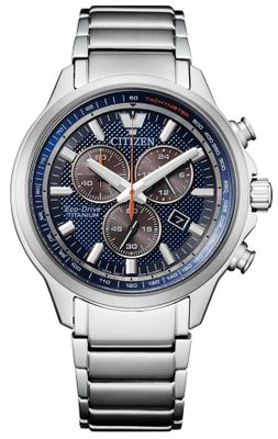 Citizen AT2470-85L Eco-Drive Super Titanium chronograaf horloge 43 mm