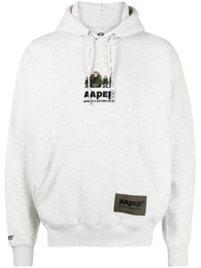 AAPE BY *A BATHING APE® hoodie à logo brodé - Gris