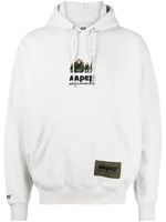 AAPE BY *A BATHING APE® hoodie à logo brodé - Gris - thumbnail