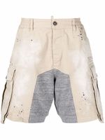 DSQUARED2 short asymétrique à poches cargo - Tons neutres