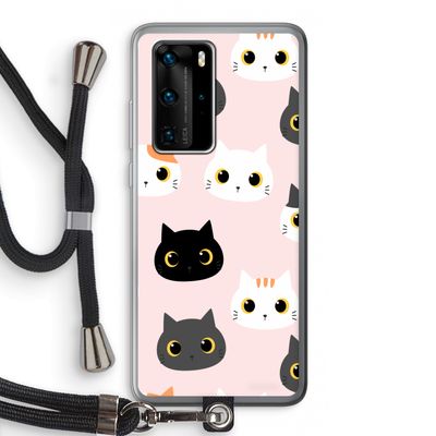 Katten: Huawei P40 Pro Transparant Hoesje met koord