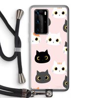 Katten: Huawei P40 Pro Transparant Hoesje met koord