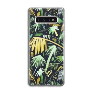 Tropical Palms Dark: Samsung Galaxy S10 4G Transparant Hoesje